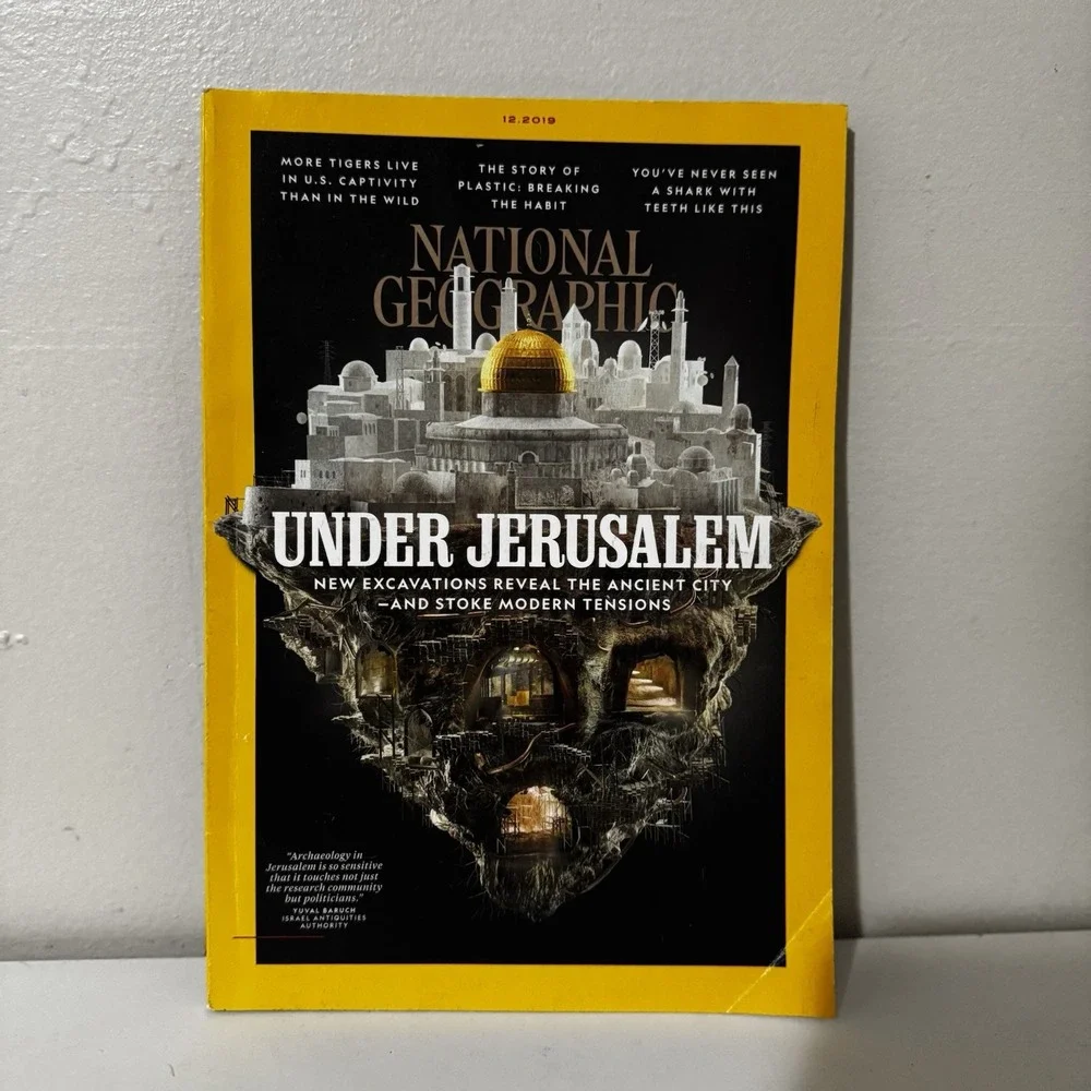 National Geographic Magazine December 2019 Under Jerusalem Excavation Plastic